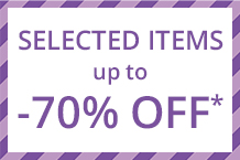 Selected items 50% off