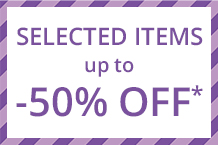 Selected items 50% off